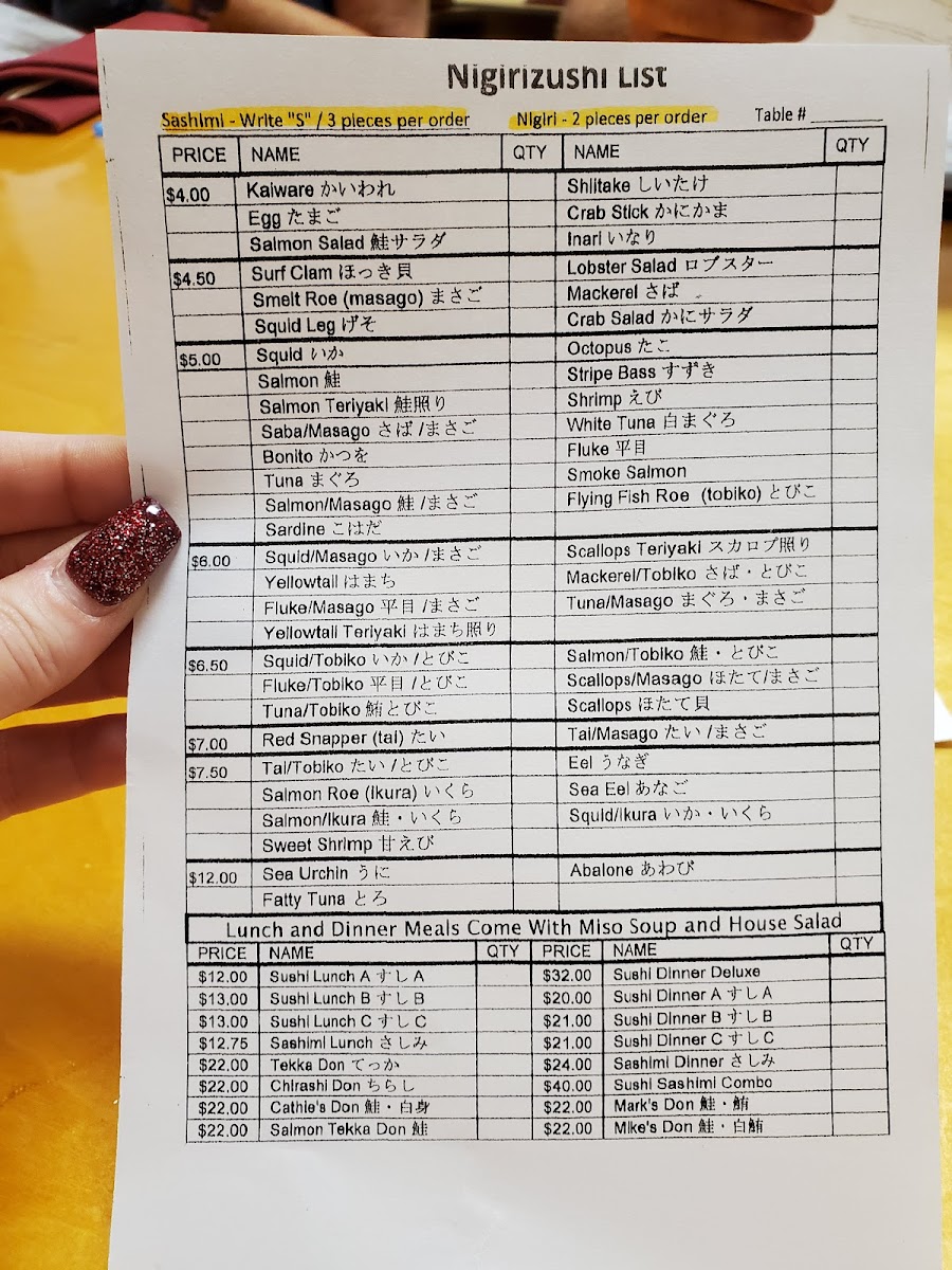 Menu Matsuya Japanese Restaurant-1