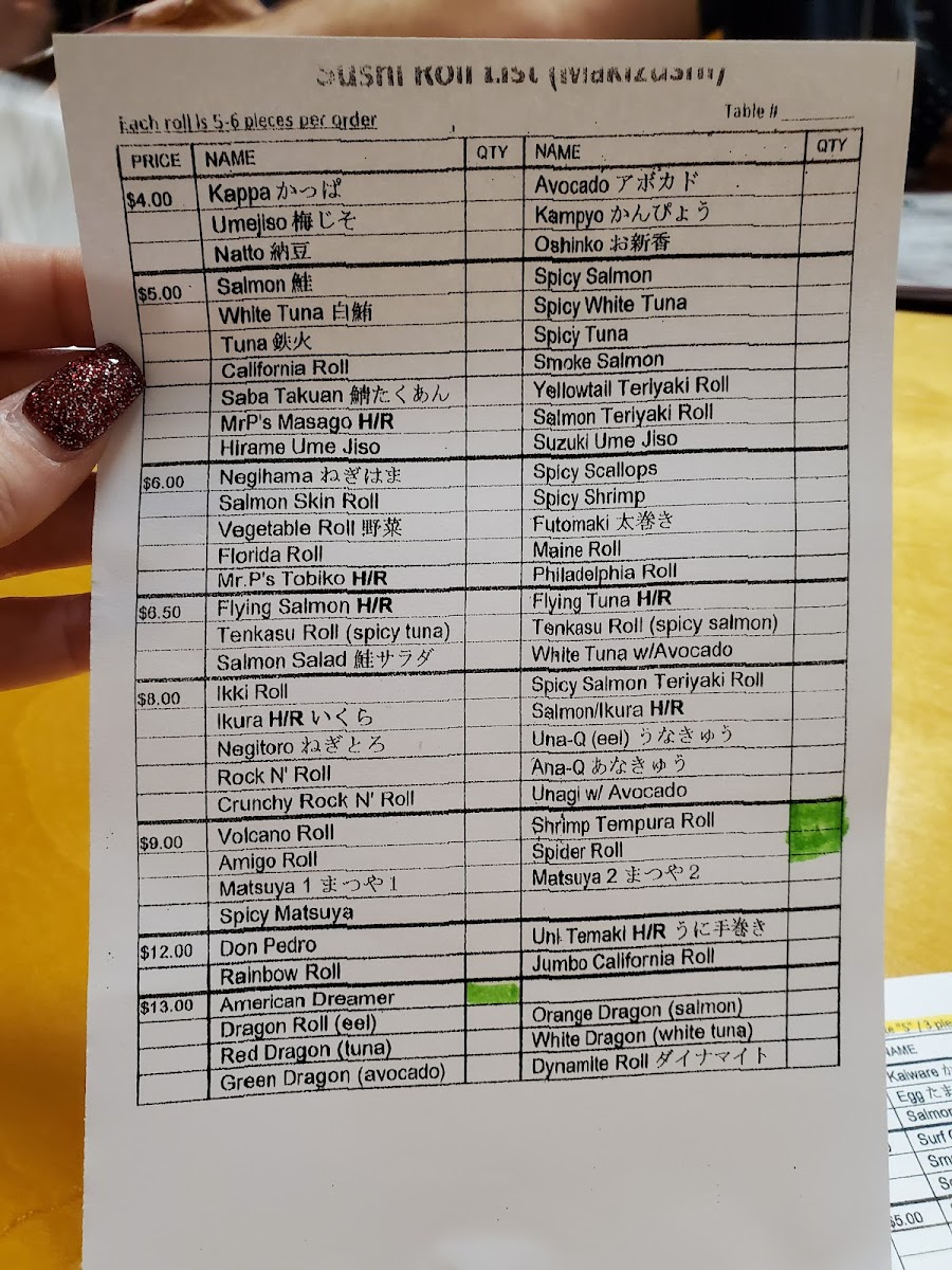 Menu Matsuya Japanese Restaurant-7